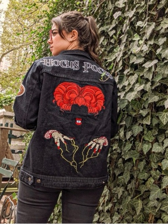 Cakeworthy Jackets & Blazers - Black 'Hocus Pocus' Graphic Jean Winifred Jacket Halloween Disney Unisex Witch
